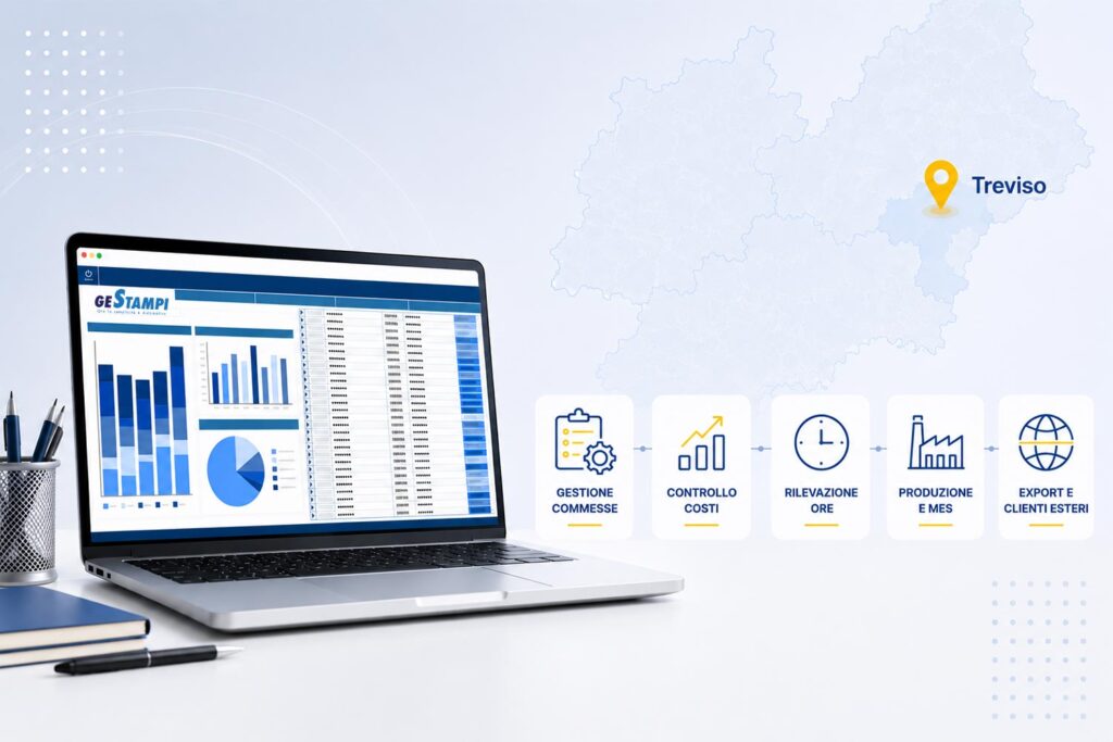 Gestionale per stampisti a Treviso: software ERP e MES per il distretto nord-est